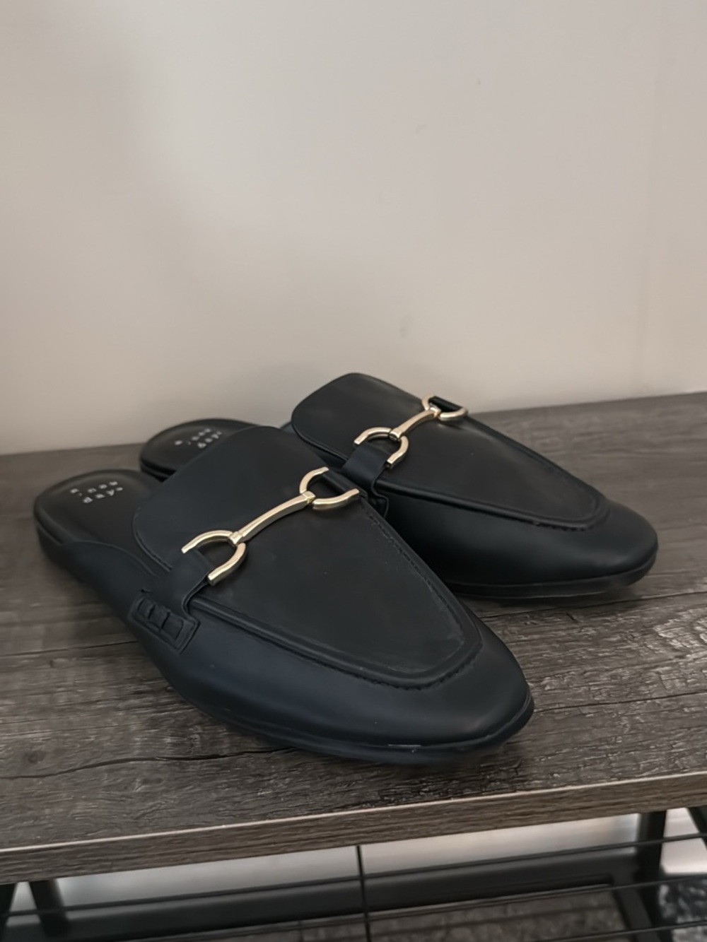 Women’s Black Slip-On Faux Leather Loafers